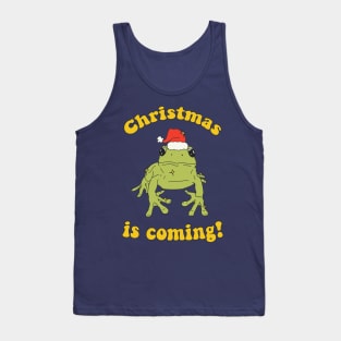 Christmas Frog in Christmas Hat ♥ Christmas Is Coming ♥ Tank Top